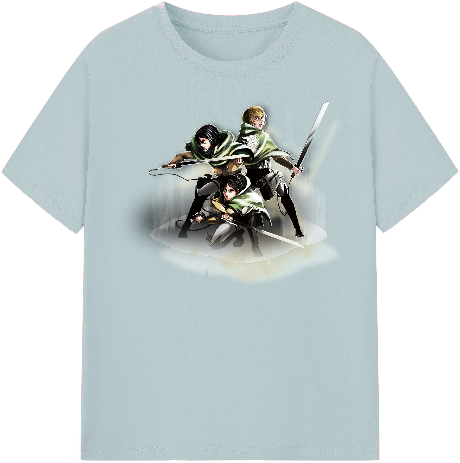 （画像用） 進撃の巨人 Attack on Titan 綿100％半袖Tシャツ（フロントプリント）